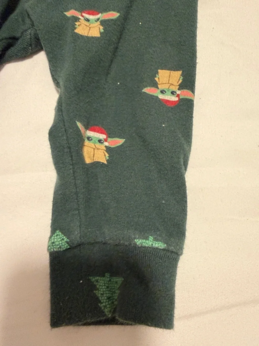GAP Dark Green Holiday Baby Matching Pajama Set with Character Print